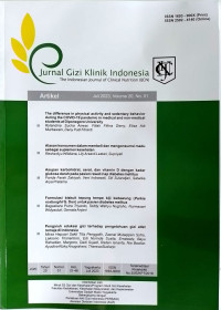 Image of Jurnal Gizi Klinik Indonesia Volume 20 , No. 01 Juli 2024