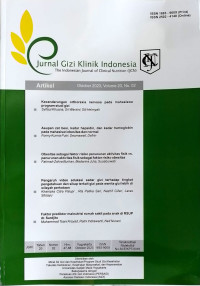 Image of Jurnal Gizi Klinik Indonesia Volume 20 , No. 02 Oktober 2024