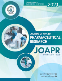 Image of Journal of Applied Pharmaceutical Research Volume 9 No. 4 2021
