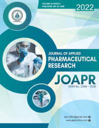 Image of Journal of Applied Pharmaceutical Research Volume 10 No. 2 2022