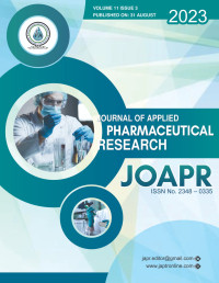 Image of Journal of Applied Pharmaceutical Research Volume 11 No. 3 2023