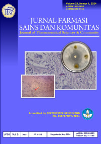 Image of Jurnal Farmasi Sains dan Komunitas : Journal of Pharmaceuticals Sciences & Community Volume 21, Nomor 1, 2024