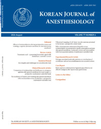 Image of Korean Journal of Anesthesiology Volume 77 No. 4 Tahun 2024