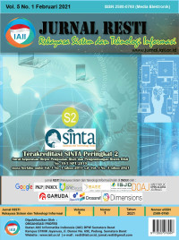 Image of Jurnal RESTI (Rekayasa Sistem dan Teknologi Informasi) Volume 5 No. 1 Tahun 2021