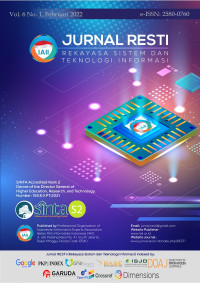 Image of Jurnal RESTI (Rekayasa Sistem dan Teknologi Informasi) Volume 6 No. 1 Tahun 2022