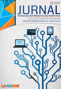 Image of Jurnal Teknologi Informasi dan Ilmu Komputer Volume 8 No. 5 Tahun 2021