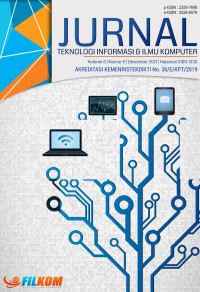 Image of Jurnal Teknologi Informasi dan Ilmu Komputer Volume 8 No. 6 Tahun 2021