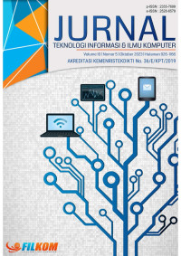 Image of Jurnal Teknologi Informasi dan Ilmu Komputer Volume 10 No. 5 Tahun 2023