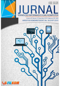 Image of Jurnal Teknologi Informasi dan Ilmu Komputer Volume 10 No. 6 Tahun 2023