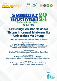 Image of Prosiding Seminar Nasional Sistem Informasi & Informatika  Universitas Ma Chung 2024 “Sustainability Trough Smart Green Technology”