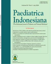 Image of Jurnal Paediatrica Indonesiana (The Indonesian Journal of Pediatrics and Perinatal Medicine) Volume 64 No. 4 July 2024