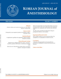 Image of Korean Journal of Anesthesiology Volume 77 No. 5 Tahun 2024