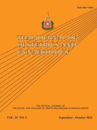 Image of Thai Journal Obstetrics and Gynaecology Volume 32 No. 5 Tahun 2024