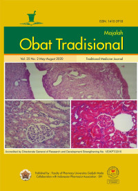 Image of Majalah Obat Tradisional Volume 25 No. 2 Tahun 2020