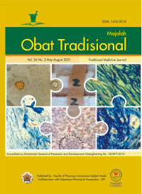 Image of Majalah Obat Tradisional Volume 26 No. 2 Tahun 2021