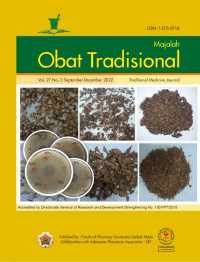 Image of Majalah Obat Tradisional Volume 27 No. 3 Tahun 2022