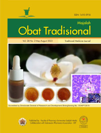 Image of Majalah Obat Tradisional Volume 28 No. 2 Tahun 2023