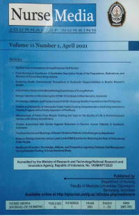 Image of Nurse Media Journal Of Nursing (Volume 11, Number 1 April 2021)