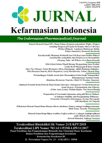 Image of Jurnal Kefarmasian Indonesia Volume 10 No. 2 Tahun 2020