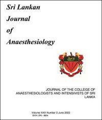 Image of Sri Lankan Journal of Anaesthesiology Volume 30 Issue 2 Tahun 2022