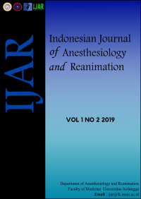 Image of Indonesian Journal of Anesthesiology and Reanimation Vol. 1 No. 2 2019