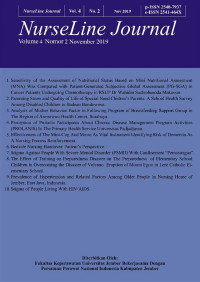 Image of NurseLine Journal Volume 4 No 1 Mei 2019