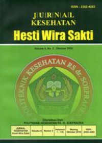Image of Jurnal Kesehatan Hesti Wira Sakti Volume 4 Nomor 2 Tahun 2016