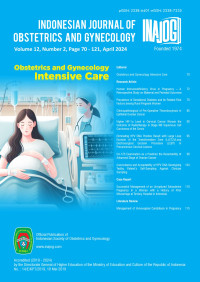 Image of Indonesian Journal of Obstetrics and Gynecology Volume 12 No. 2 April 2024