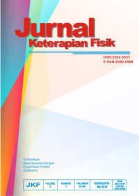 Image of Jurnal Keterapian Fisik Volume 4, No. 1, Tahun 2019