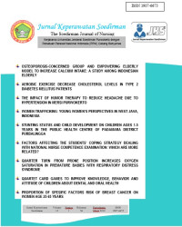 Image of Jurnal Keperawatan Soedirman : The Soedirman Journal of Nursing (SJN, Volume 13, Nomor 1, 2018)