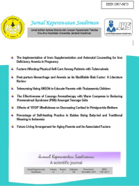 Image of Jurnal Keperawatan Soedirman : The Soedirman Journal of Nursing (SJN, Volume 14, Nomor 3, November 2019)