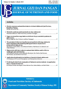 Image of Jurnal Gizi dan Pangan Volume 14, Number 1, March 2019