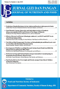 Image of Jurnal Gizi dan Pangan Volume 14, Number 2, July 2019