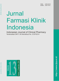 Image of Jurnal Farmasi Klinik Indonesia Volume 13 Nomor 3 Desember 2024