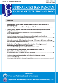 Image of Jurnal Gizi dan Pangan Volume 15, Number 1, March 2020