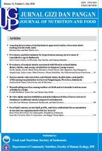 Image of Jurnal Gizi dan Pangan Volume 15, Number 2, July 2020