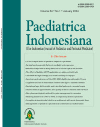 Image of Jurnal Paediatrica Indonesiana (The Indonesian Journal of Pediatrics and Perinatal Medicine) Volume 64 No. 1 January 2024