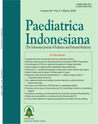 Image of Jurnal Paediatrica Indonesiana (The Indonesian Journal of Pediatrics and Perinatal Medicine) Volume 64 No. 2 March 2024