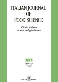 Image of Italian Journal Of Food Science Volume 32 Nomor 3 2020