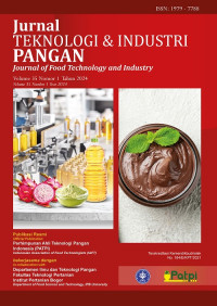 Image of Jurnal Teknologi dan Industri Pangan Volume 35 Nomor 1 2024