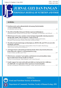 Image of Jurnal Gizi dan Pangan Volume 19, Number 2, July 2024