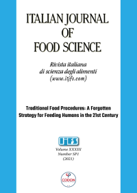 Image of Italian Journal Of Food Science Volume 33 SPI 1 2021