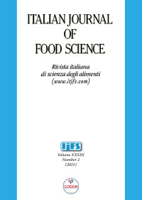 Image of Italian Journal Of Food Science Volume 33 Nomor 2  2021