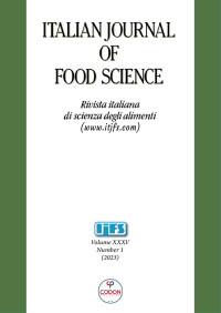 Image of Italian Journal Of Food Science Volume 35 Nomor 1 2023