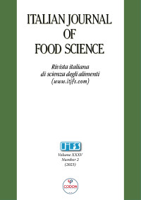 Image of Italian Journal Of Food Science Volume 35 Nomor 2 2023