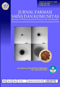 Image of Jurnal Farmasi Sains dan Komunitas : Journal of Pharmaceuticals Sciences & Community Volume 22, Nomor 2, 2025