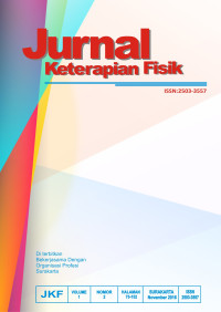 Image of Jurnal Keterapian Fisik Volume 1, No. 2, Tahun 2016