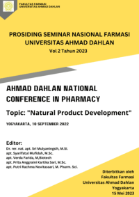 Image of Prosiding Seminar Nasional Farmasi Universitas Ahmad Dahlan Vol 2 Tahun 2023 “ Natural Product Development”