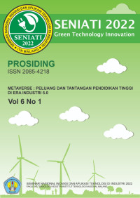 Image of SENIATI 2022 Green Technology Innovation “Metaverse : Peluang dan Tantangan Pendidikan Tinggi di Era Industri 5.0” Vol 6 N0 1