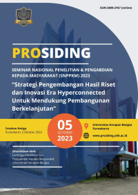 Image of Prosiding Seminar Nasional Penelitian & Pengabdian Kepada Masyarakat (SNPPKM) 2023 “Strategi Pengembangan Hasil Riset dan Inovasi Era Hyperconnected untuk Mendukung Pembangunan Berkelanjutan”